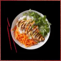 Wagamama Chicken Teriyaki Donburi — grilled chicken served with teriyaki sauce, sticky rice, and stir-fried vegetables.