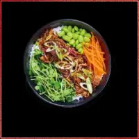 Wagamama Chilli Chicken Donburi — spicy chicken stir-fry with red chillies, vegetables, and jasmine rice.