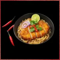 Wagamama Chilli Chicken Ramen — spicy chicken ramen with a rich, hot broth, noodles, red chillies, coriander, and fresh vegetables.