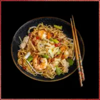 Wagamama Prawn Pad Thai — classic pad thai with prawns, rice noodles, peanuts, tamarind sauce, and lime.